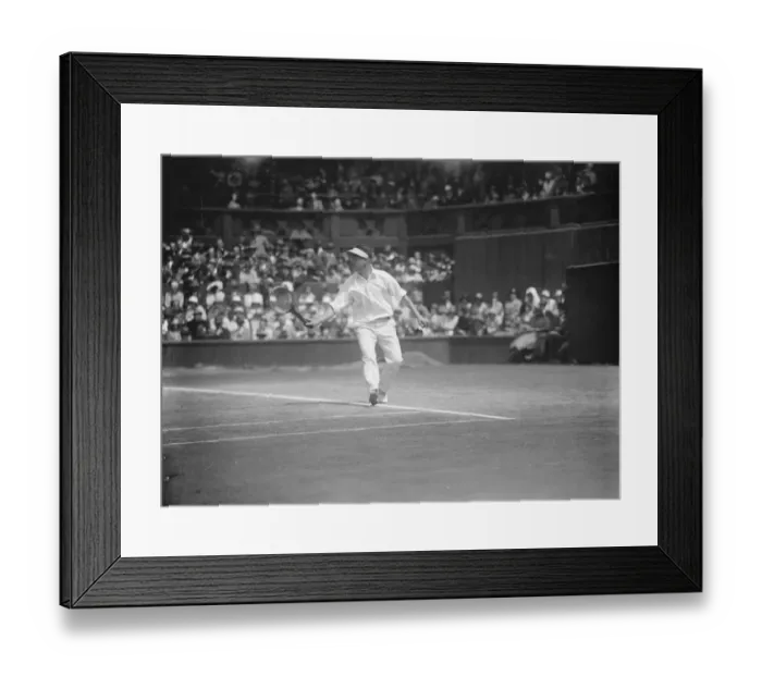 Framed Print : Tennis at Wimbledon. Kinsey in play against Brugnon. 30 June 1926 Framed Print : Tennis at Wimbledon. Kinsey in play against Brugnon. 30 June 1926