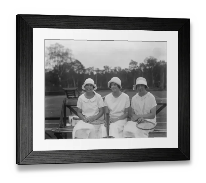 Framed Print : Members of the Australian ladies lawn tennis team shine at St Georges Hill Framed Print : Members of the Australian ladies lawn tennis team shine at St Georges Hill