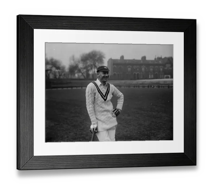 Framed Print : Jack Hobbs posed and smiling 1925 Framed Print : Jack Hobbs posed and smiling 1925
