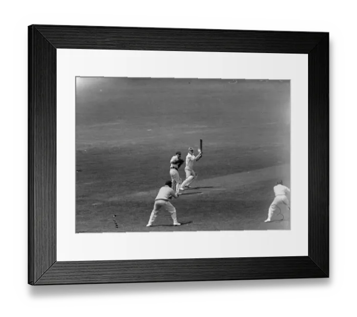 Framed Print : Gentlemen versus players at the Oval. M Howell ( Gentlemen ) hitting a boundary off the Players