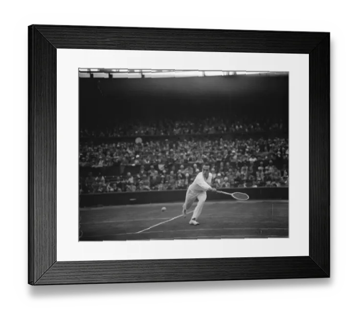 Framed Print : All French final at Wimbledon. Henri Cochet in play against Ren? Lacoste. 6 Framed Print : All French final at Wimbledon. Henri Cochet in play against Ren? Lacoste. 6