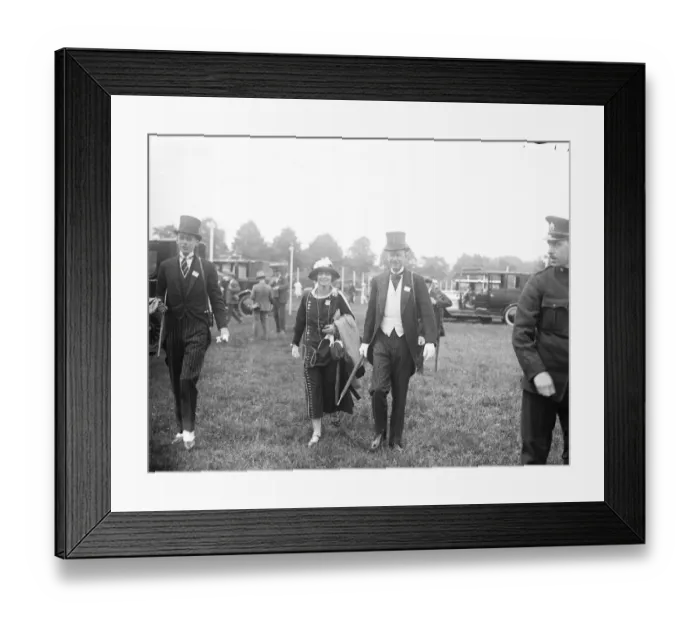 Framed Print : Ascot Sir Laming Worthington Evans and his daughter 17 June 1924 Framed Print : Ascot Sir Laming Worthington Evans and his daughter 17 June 1924