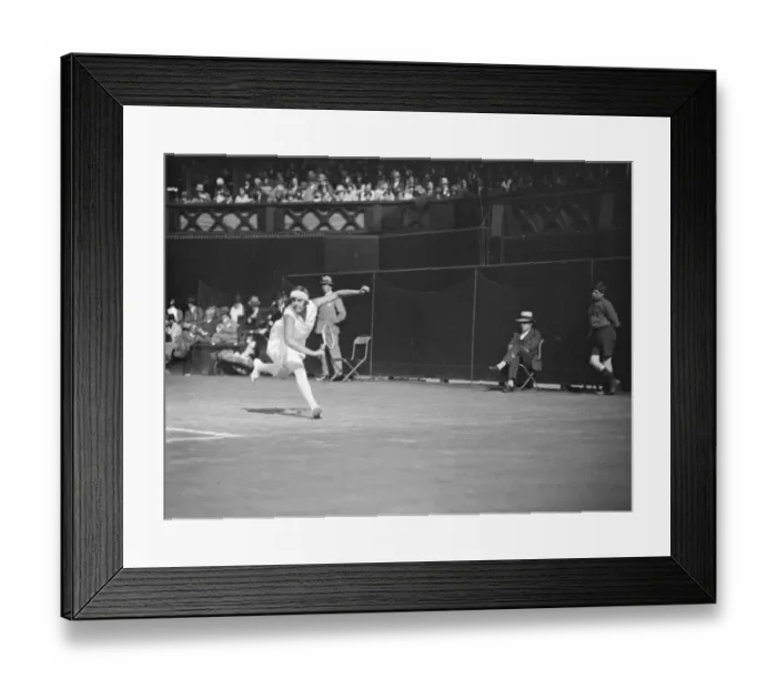 Framed Print : Lawn Tennis at Wimbledon. Miss Fry in play. 30 June 1927 Framed Print : Lawn Tennis at Wimbledon. Miss Fry in play. 30 June 1927