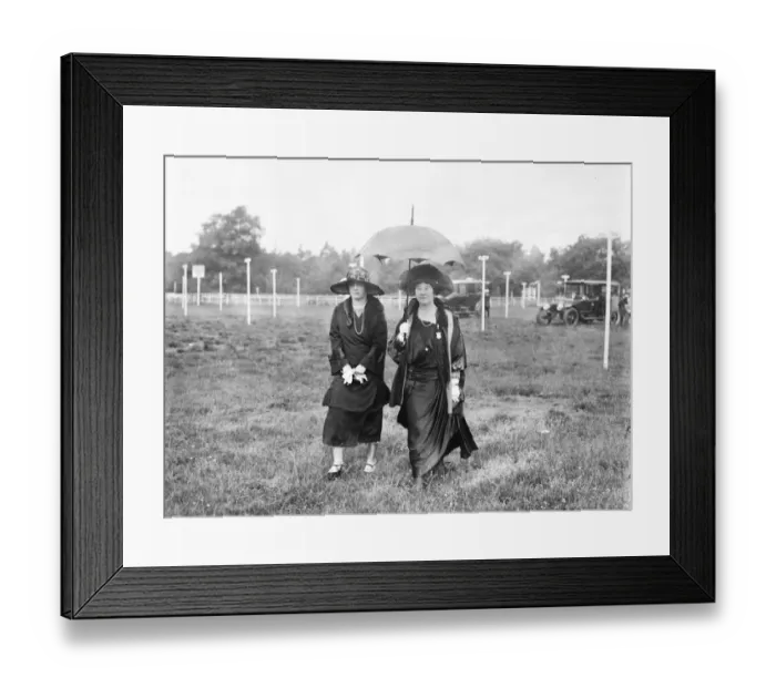 Framed Print : Ascot Mrs Baldwin and her daughter 17 June 1924 Framed Print : Ascot Mrs Baldwin and her daughter 17 June 1924