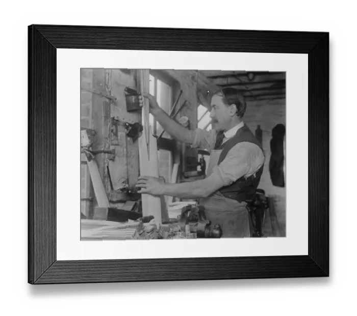 Framed Print : Cricket Bat Making at John Wisdens Placing the handle into the blade 23 March 1920 Framed Print : Cricket Bat Making at John Wisdens Placing the handle into the blade 23 March 1920