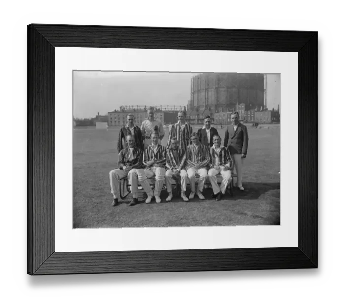 Framed Print : RAOC ( Royal Army Ordnance Corps ) cricket group at the oval. June 1928 Framed Print : RAOC ( Royal Army Ordnance Corps ) cricket group at the oval. June 1928