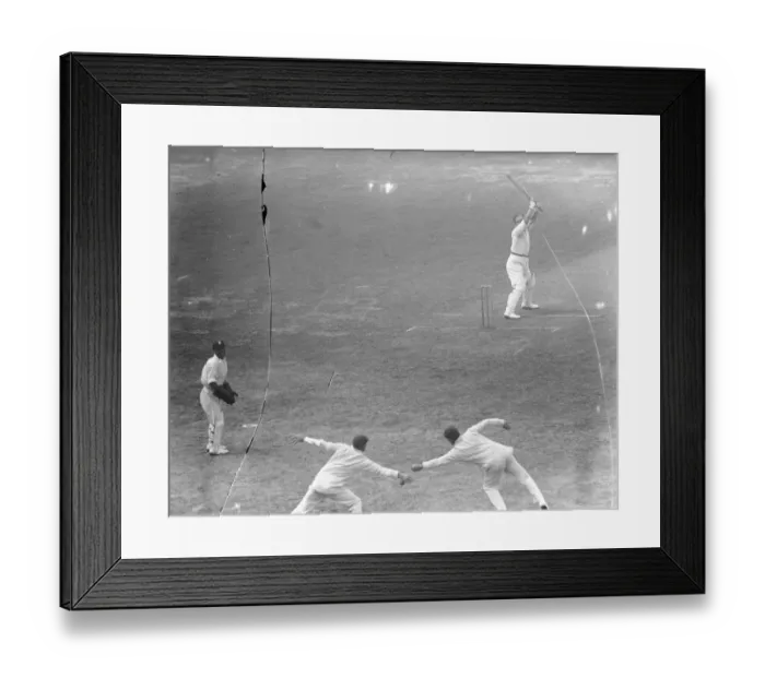 Framed Print : Gentlemen versus Players at the Oval. With wickets falling cheaply, the Hon Lionel