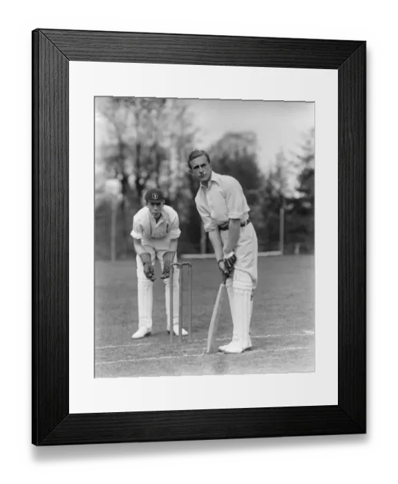 Framed Print : Son of the great CB to play for Hampshire. Mrs Fry coached by his father. Mr