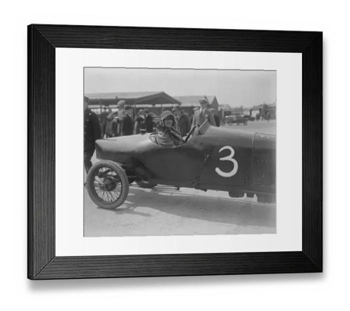 Framed Print : Ladies motor race at Brooklands. Mrs Dagar Andre in ladies handicap. 29 April 1922 Framed Print : Ladies motor race at Brooklands. Mrs Dagar Andre in ladies handicap. 29 April 1922