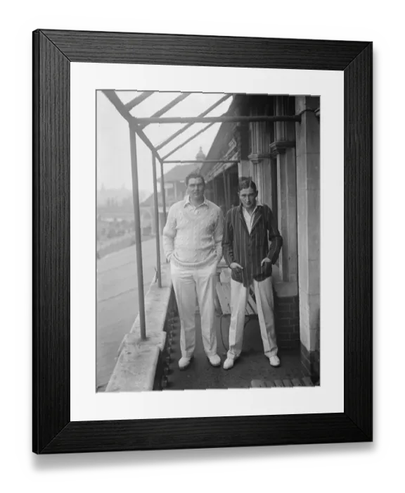 Framed Print : Famous cricketers. Maurice Joseph Lawson Turnbull ( Glamorgan ) and Maurice Allom Framed Print : Famous cricketers. Maurice Joseph Lawson Turnbull ( Glamorgan ) and Maurice Allom