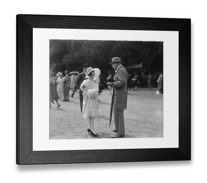 Framed Print : Famous sportsman and 60 year old Flapper at the races. Miss Fanny Ward and Lord Lonsdale Framed Print : Famous sportsman and 60 year old Flapper at the races. Miss Fanny Ward and Lord Lonsdale