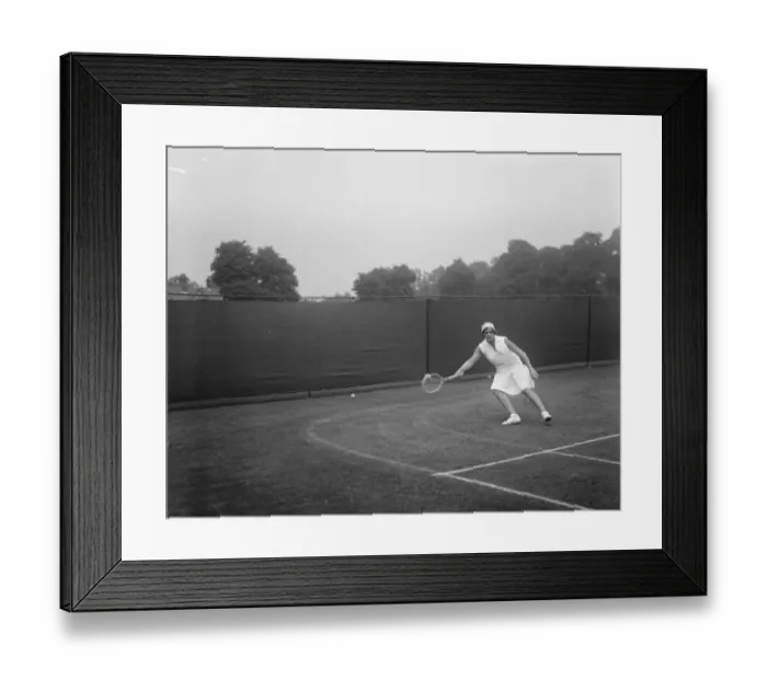 Framed Print : Kent Lawn Tennis championships. Miss Helen Jacobs in play. 10 June 1929 Framed Print : Kent Lawn Tennis championships. Miss Helen Jacobs in play. 10 June 1929