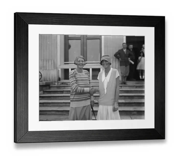 Framed Print : Final of the girls golf championship at Stoke Poges in Buckinghamshire. Miss Fishwick Framed Print : Final of the girls golf championship at Stoke Poges in Buckinghamshire. Miss Fishwick