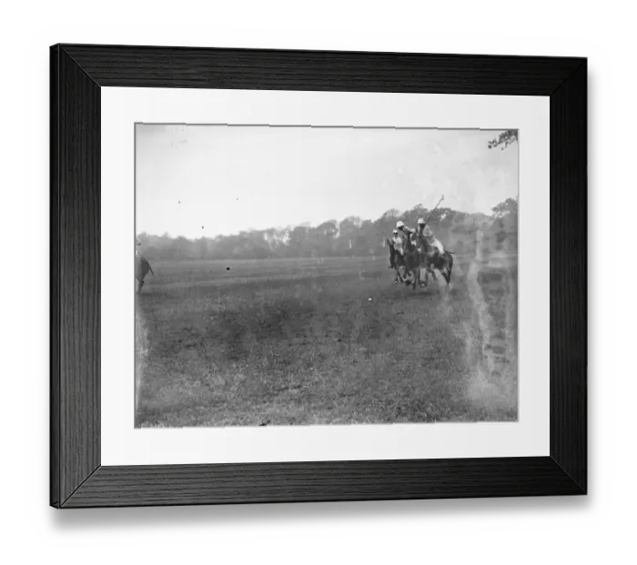 Framed Print : Chasing down the ball in a Polo match. 1935 Framed Print : Chasing down the ball in a Polo match. 1935