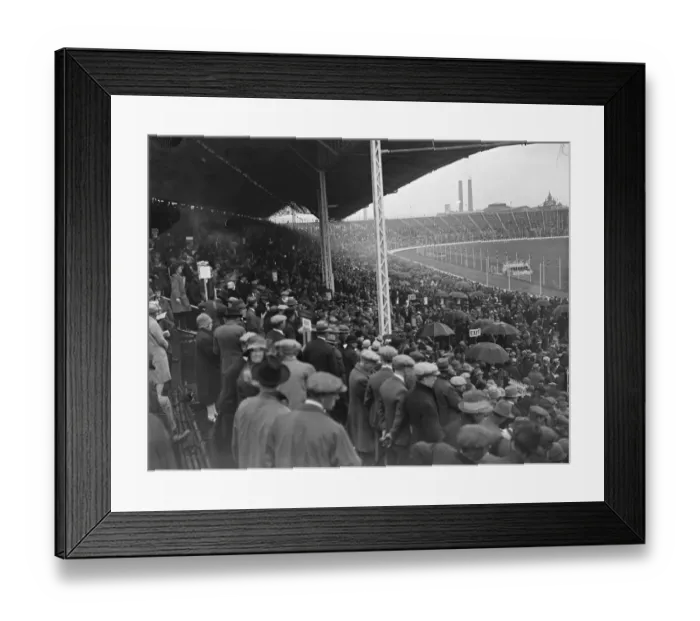 Framed Print : Greyhound race meeting at the White City. A portion of the huge crowd. 1 August 1927 Framed Print : Greyhound race meeting at the White City. A portion of the huge crowd. 1 August 1927