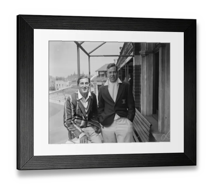 Framed Print : Oxford University cricketer s. N M Ford ( left ) and M A McCanlis ( Captain ) Framed Print : Oxford University cricketer s. N M Ford ( left ) and M A McCanlis ( Captain )
