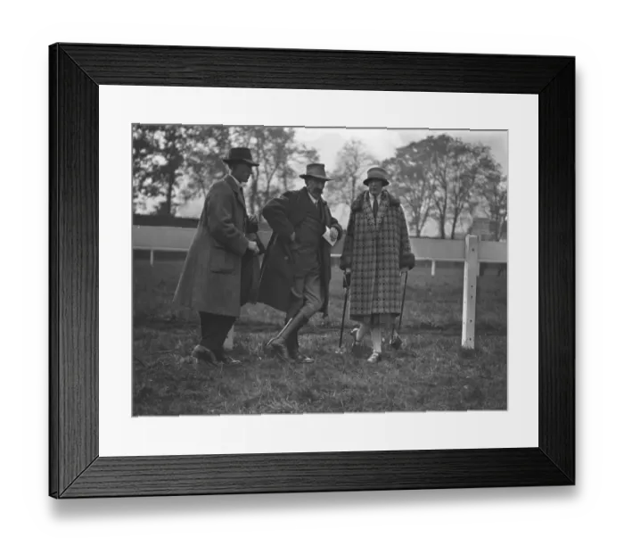 Framed Print : At the Uttoxeter Races, Mr F C Winter, C J Went and Miss Brace. 19 October 1926 Framed Print : At the Uttoxeter Races, Mr F C Winter, C J Went and Miss Brace. 19 October 1926