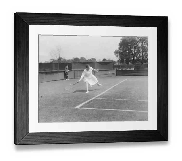 Framed Print : Middlesex championship tennis semi finals at Chiswick. Miss Ryan defeats Mrs Bruce May Framed Print : Middlesex championship tennis semi finals at Chiswick. Miss Ryan defeats Mrs Bruce May