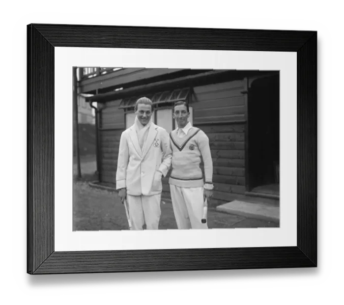 Framed Print : International tennis at Birmingham. Garrell ( Sweden ) and Kingsley ( England ), right Framed Print : International tennis at Birmingham. Garrell ( Sweden ) and Kingsley ( England ), right
