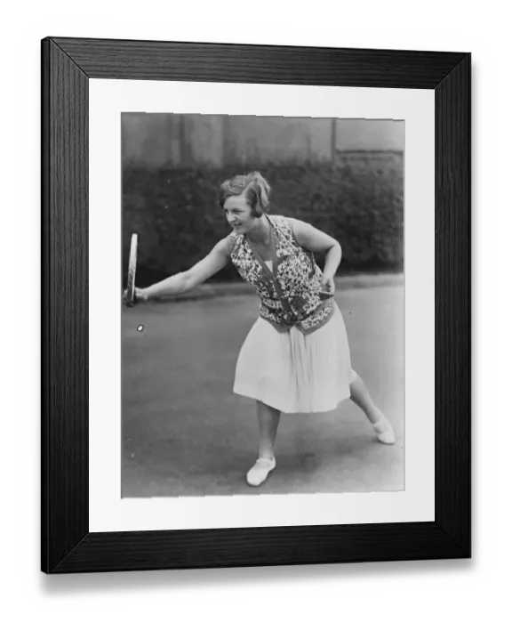 Framed Print : Betty in America. Miss Betty Nuthall photographed getting a little practice at Forest Hills Framed Print : Betty in America. Miss Betty Nuthall photographed getting a little practice at Forest Hills
