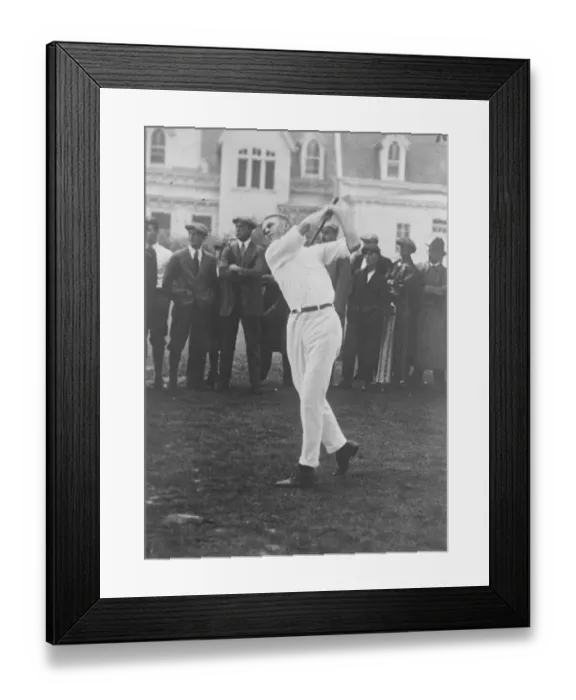 Framed Print : US Golf Championships J M Sweetser in play 9 September 1922 Framed Print : US Golf Championships J M Sweetser in play 9 September 1922