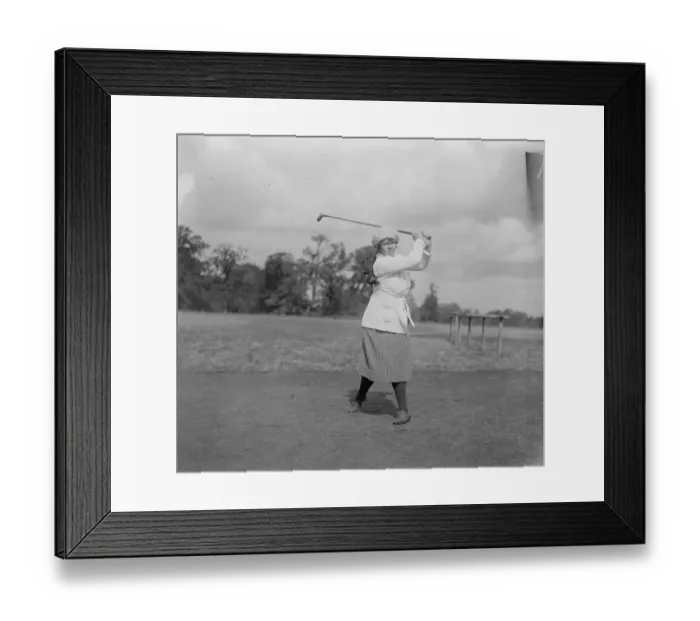 Framed Print : Girls Golf Championship Miss J Lockhart 13 September 1921 Framed Print : Girls Golf Championship Miss J Lockhart 13 September 1921