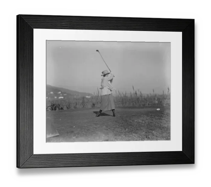 Framed Print : International society at Cannes Golf Club. Princess Alexandra Ghika. 26 January 1921