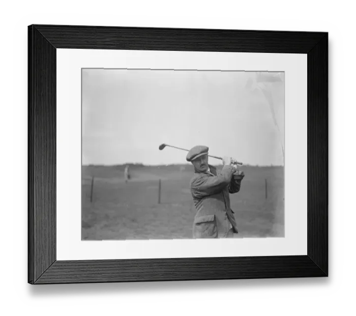 Framed Print : Amateur Golf Championship at Deal. Harris in play against Wethered in the final Framed Print : Amateur Golf Championship at Deal. Harris in play against Wethered in the final