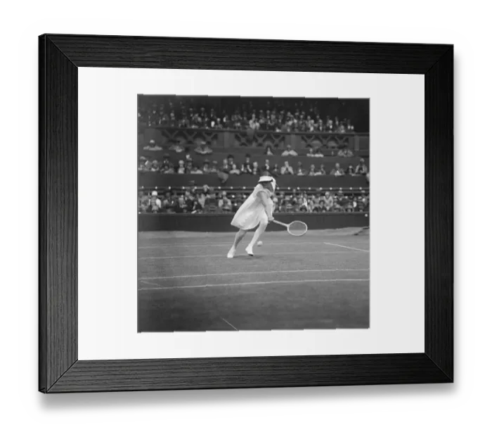 Framed Print : Lawn tennis at Wimbledon. Miss Eileen Bennett ( G Britain ) who won, in play against Framed Print : Lawn tennis at Wimbledon. Miss Eileen Bennett ( G Britain ) who won, in play against
