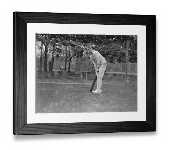 Framed Print : Oxford University Cricket Club Practice F H Barnard. 30 April 1923 Framed Print : Oxford University Cricket Club Practice F H Barnard. 30 April 1923