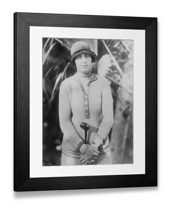 Framed Print : Miss Glenna Collett. Miss Glenna Collett, the 22 year old women golf champion Framed Print : Miss Glenna Collett. Miss Glenna Collett, the 22 year old women golf champion