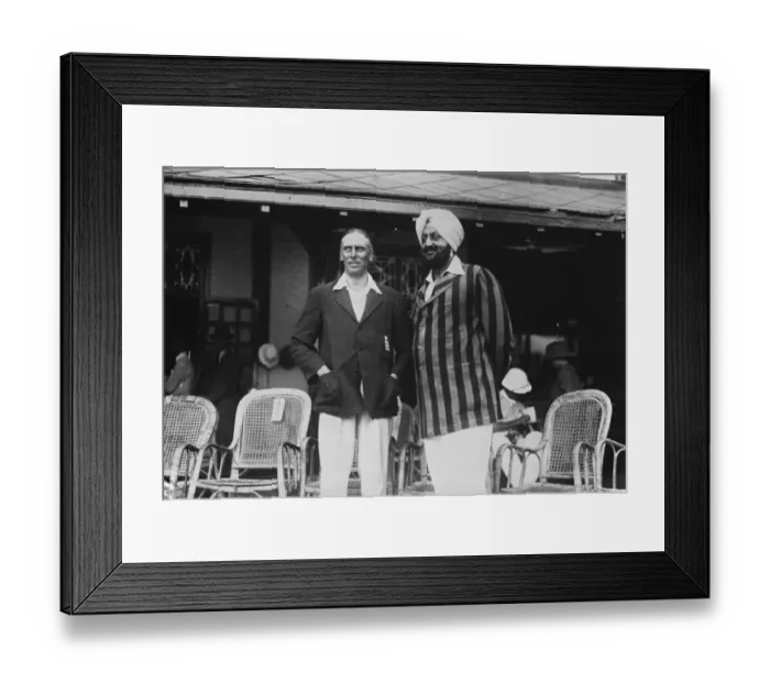 Framed Print : Thee MCC in India. Gilligan photographed with the Maharajah of Patiala 1st January Framed Print : Thee MCC in India. Gilligan photographed with the Maharajah of Patiala 1st January