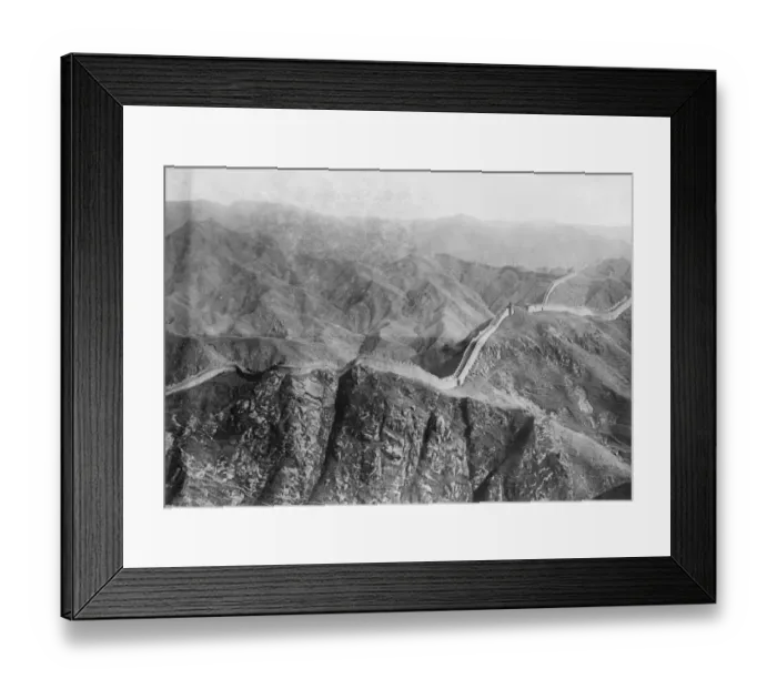Framed Print : The Chinese Great Wall. 5 January 1929 Framed Print : The Chinese Great Wall. 5 January 1929