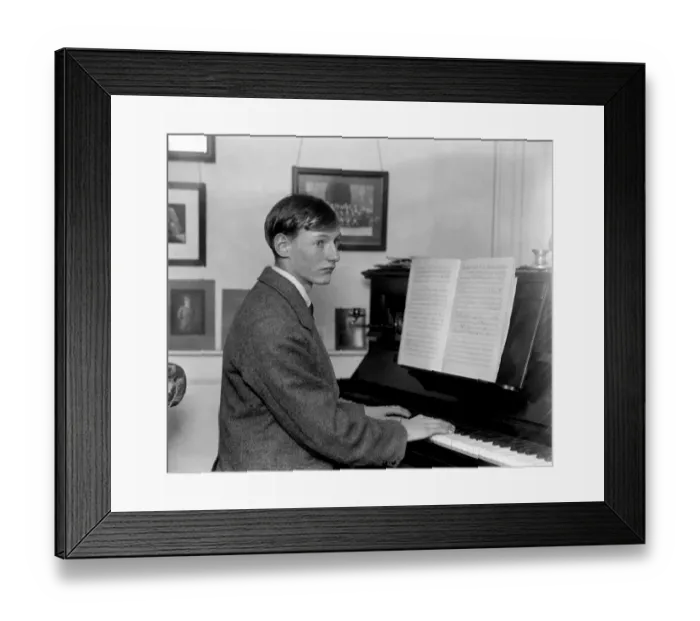 Framed Print : Percy Whitlock, the boy organist, who has been elected Kent Scholar, Royal College of Music