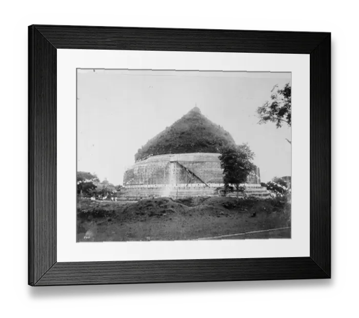 Framed Print : The St Pauls of Ceylon. The famous Ruanweli, or Gold Dust Pagoda, at Anuradhapura Framed Print : The St Pauls of Ceylon. The famous Ruanweli, or Gold Dust Pagoda, at Anuradhapura