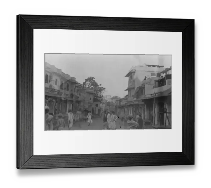 Framed Print : The streets of Udaipur in India 1921