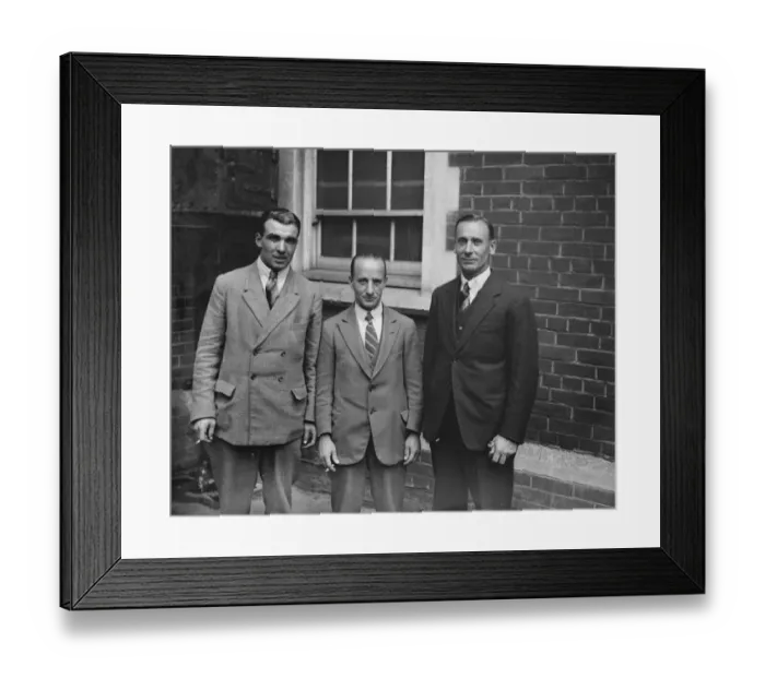 Framed Print : A big three for Australia, Leslie Ames, Tich Freeman and Jack Hobbs. 31 July 1928 Framed Print : A big three for Australia, Leslie Ames, Tich Freeman and Jack Hobbs. 31 July 1928