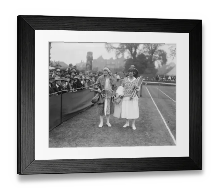 Framed Print : Miss Mckane Defeats American Champion Miss Mckane beat Mrs Mallory at the Middlesex