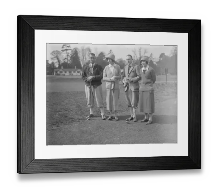 Framed Print : Golf match between ladies and Gentlemen at Stoke Poges Left to right Cyril Tolley Framed Print : Golf match between ladies and Gentlemen at Stoke Poges Left to right Cyril Tolley
