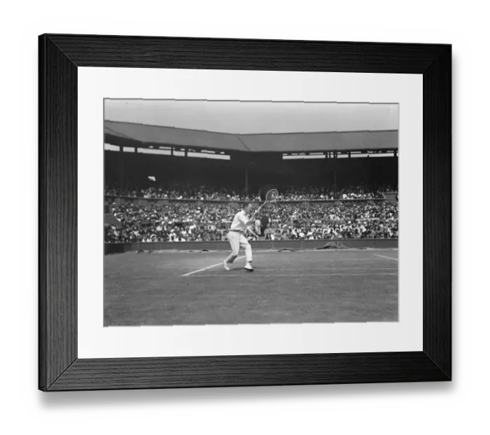 Framed Print : Lawn Tennis Championships at Wimbeldon Johntone in play 7 July 1923 Framed Print : Lawn Tennis Championships at Wimbeldon Johntone in play 7 July 1923