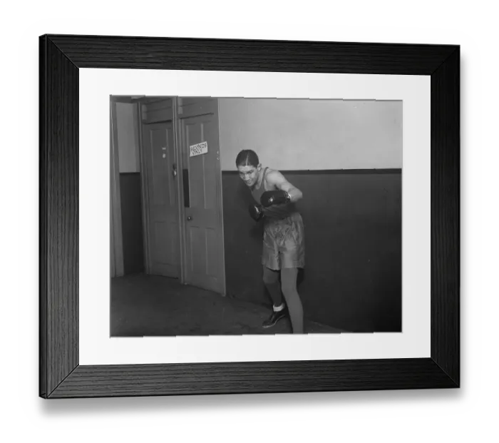 Framed Print : Berg V Callahan. Mushy Callahan, of America, who holds the Junior Welter Championship Framed Print : Berg V Callahan. Mushy Callahan, of America, who holds the Junior Welter Championship