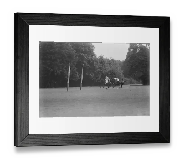 Framed Print : Remarkable Action Shot photograph of American Polo Team A narrow escape for Roehampton Framed Print : Remarkable Action Shot photograph of American Polo Team A narrow escape for Roehampton