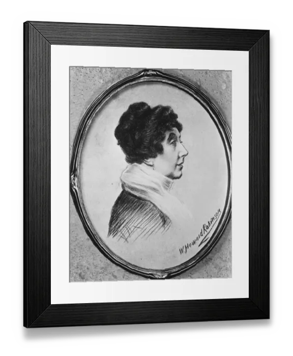 Framed Print : An artists study of Mrs Baldwin. A portrait study of Mrs Baldwin from special Framed Print : An artists study of Mrs Baldwin. A portrait study of Mrs Baldwin from special