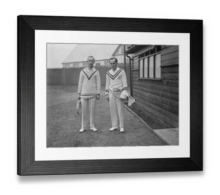 Framed Print : International tennis at Birmingham. Malmstrom ( Sweden ) and Higgs ( England ) Framed Print : International tennis at Birmingham. Malmstrom ( Sweden ) and Higgs ( England )