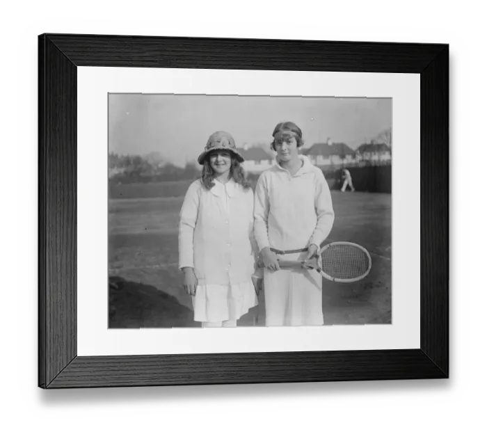 Framed Print : Finals day at the Lawn tennis tournament at Sutton Miss Betty Nuthall and Miss