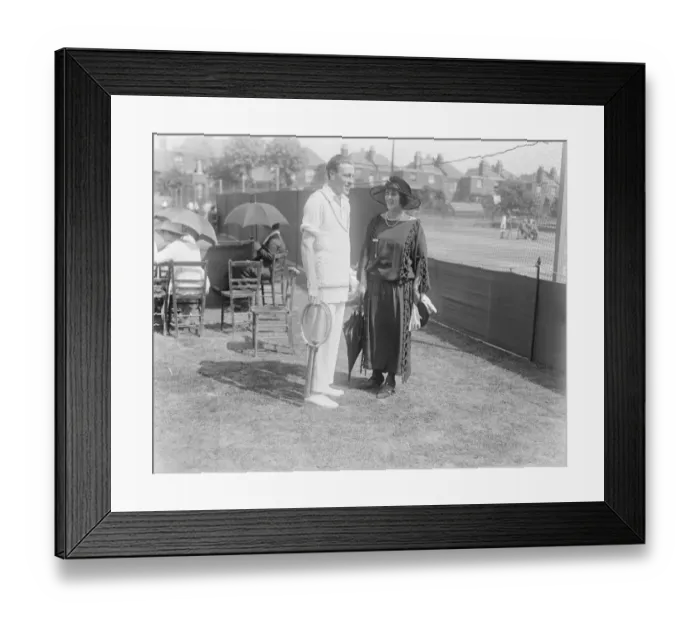 Framed Print : Italian Tennis Champion in London Tournament Mr Hl De Morpurgo and his wife at Stamford Framed Print : Italian Tennis Champion in London Tournament Mr Hl De Morpurgo and his wife at Stamford