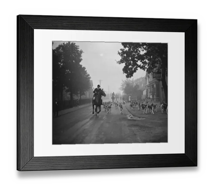 Framed Print : The Garth pack passing through Wellington college village 9 October 1927 Framed Print : The Garth pack passing through Wellington college village 9 October 1927