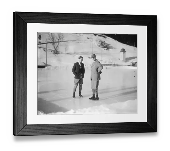 Framed Print : Xmas season at Murren. Sir Ian Malcolm ( on right ). 1920 Framed Print : Xmas season at Murren. Sir Ian Malcolm ( on right ). 1920