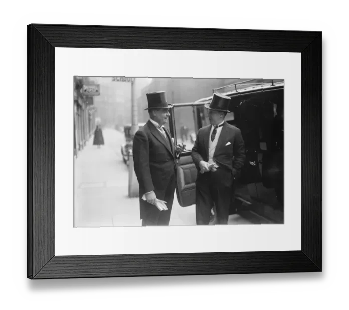 Framed Print : Flotsam and Jetsam, the wireless entertainers, go to Windsor Castle. 22 April 1927 Framed Print : Flotsam and Jetsam, the wireless entertainers, go to Windsor Castle. 22 April 1927