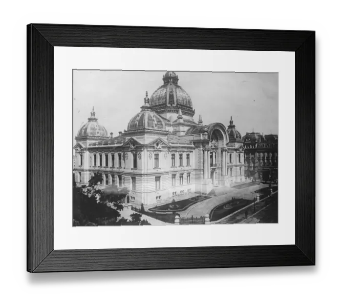 Framed Print : The National savings bank. Bucharest. 10 May 1928
